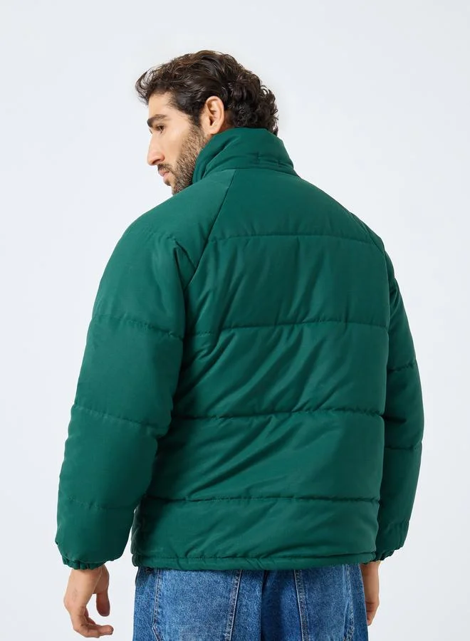 ستايلي جاكيت بافر بقصة مريحة