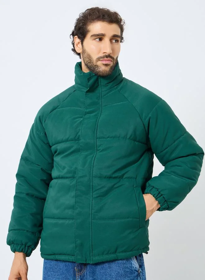 ستايلي جاكيت بافر بقصة مريحة