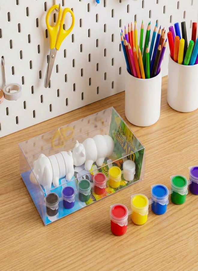 Vinglits 3D Printed Farm Buddies DIY Paint Kit - 2 Unpainted Moulds with 6 Acrylic Paint Colors, 1 Painting Brush for Girls, Boys, Kids Age 5+, Birthday Return Gift, Animal Figurine Creative Toys, Activity Set, Arts & Crafts - Image 4