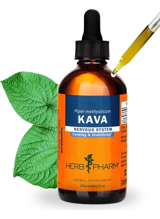 هيرب فارم مستخلص سائل جذر الكافا لتقليل التوتر وتعزيز الاسترخاء - 4 أونصة - Image 1