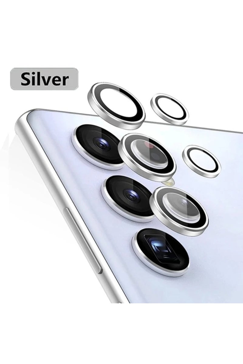 Galaxy S23 Plus Silvery Ring Cover Camera Ring For Galaxy S25 S24 Plus S23 FE S24+ S23+ S23fe Back