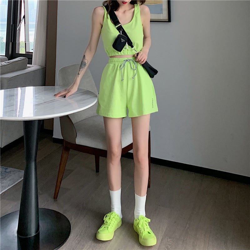 2023 Summer Yoga Fitness Running Set for Women White  - Image 4