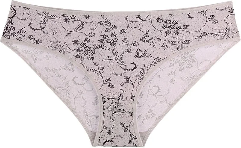 دونيلا 10-Piece Colorful Patterned Women's High Waist Panties - 311250
