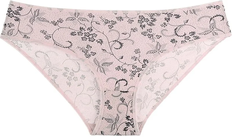 دونيلا 10-Piece Colorful Patterned Women's High Waist Panties - 311250