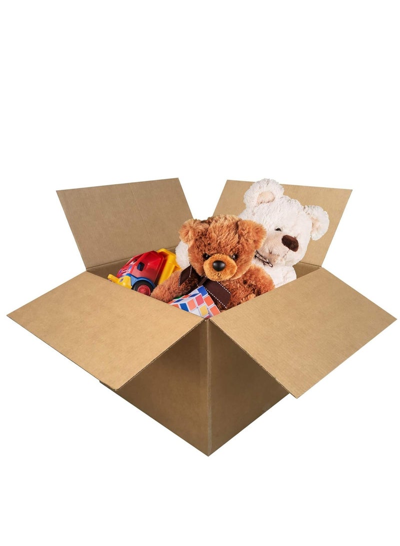 [20 PACK] CARGO BOX FOR SHIPPING, (45x32x23) PACKING BOXES SMALL SIZE, BROWN CARTON BOX, DOUBLE WALL CARTON BOX, HOUSE SHIFTING BOXES, CARDBOARD STORAGE BOX ORGANAIZER, SET OF 20 BOXES (45x32x23)  - Image 3