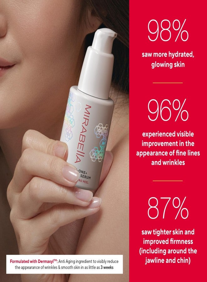 Mirabella All In One Clarifying Serum Micro Peel for Anti Aging - Hydrating 7% Glycolic Acid & 8.8% Lactic Acid Serum Face Peel with AHA BHA Exfoliant, 1 Oz - Image 2