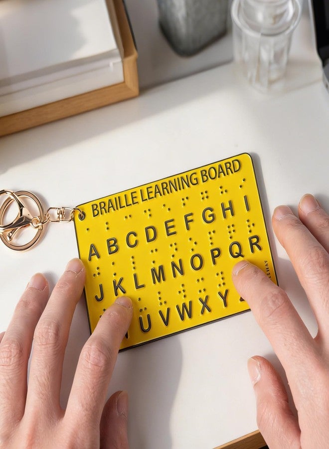BLEWAY Premium Metal Braille Alphabet Board - Portable Tactile Learning Tool for Visually Impaired | Durable Solid Metal Educational Blind Accessory for Beginners (Full Alphabet & Punctuation Set) - Image 4