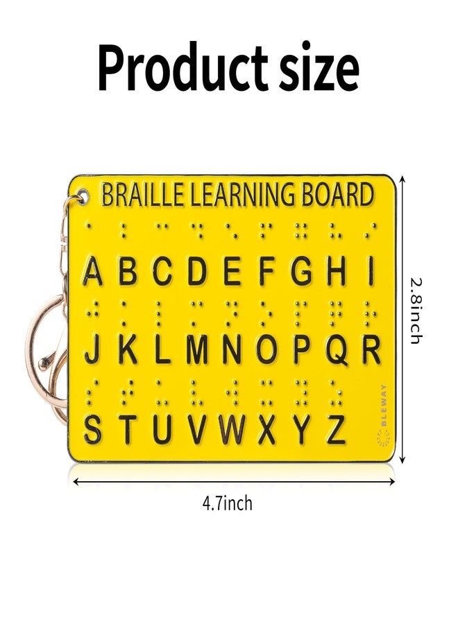 BLEWAY Premium Metal Braille Alphabet Board - Portable Tactile Learning Tool for Visually Impaired | Durable Solid Metal Educational Blind Accessory for Beginners (Full Alphabet & Punctuation Set) - Image 3
