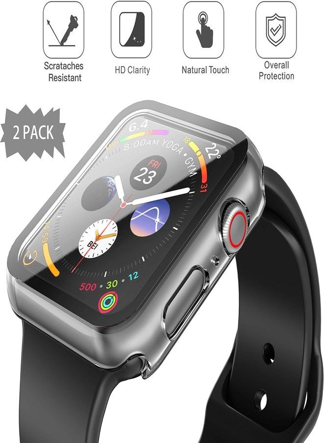 JULK [2-Pack] Julk 44mm Case for Apple Watch New SE 3 (2025) / Series 6 / Series 5 / Series 4 / SE Screen Protector, Overall Protective Hard PC HD Ultra-Thin Cover for iWatch, 2 Transparent - Image 3