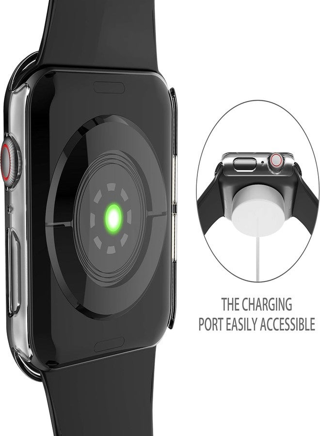 JULK [2-Pack] Julk 44mm Case for Apple Watch New SE 3 (2025) / Series 6 / Series 5 / Series 4 / SE Screen Protector, Overall Protective Hard PC HD Ultra-Thin Cover for iWatch, 2 Transparent - Image 4