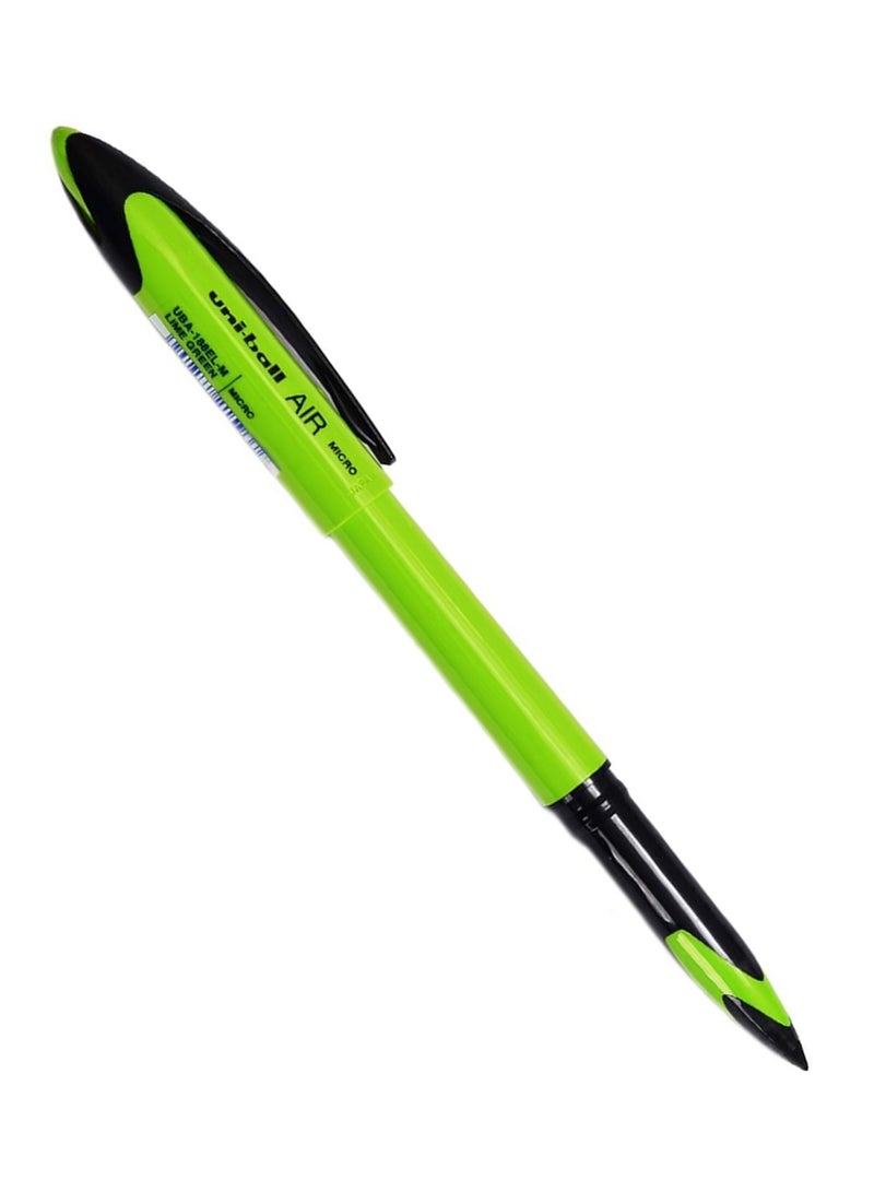 Uniball 6-Piece Air Micro Rollerball Pen Blue Ink Green Barrel  - Image 2