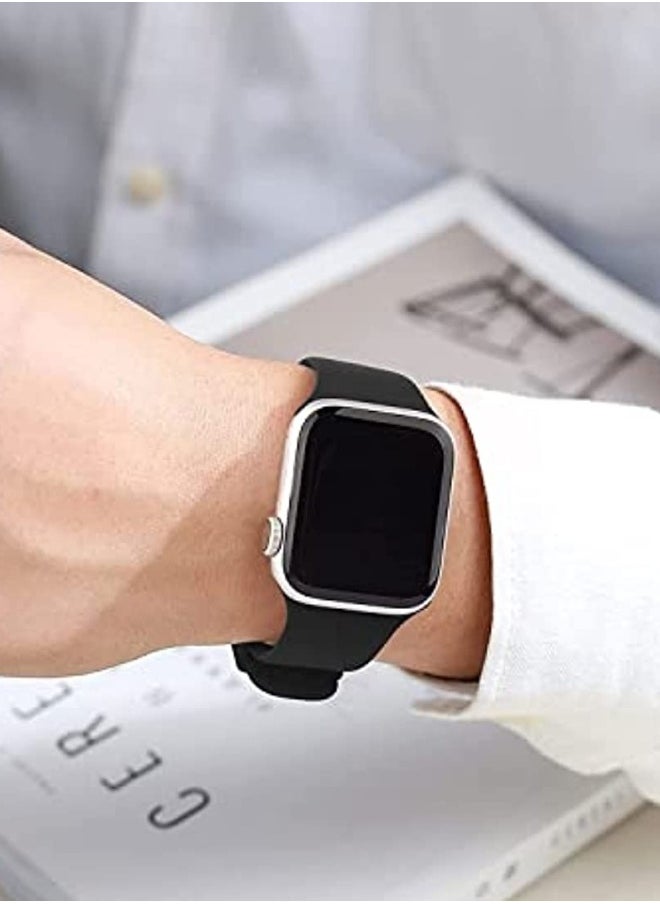 NIBEMINENT - Sport Bands Compatible with Apple Watch Band 38mm 40mm 41mm ,Soft Silicone Waterproof Strap Wristbands Compatible with iWatch Apple Watch Series 8 7 6 5 4 3 2 1 SE Women Men - Image 1