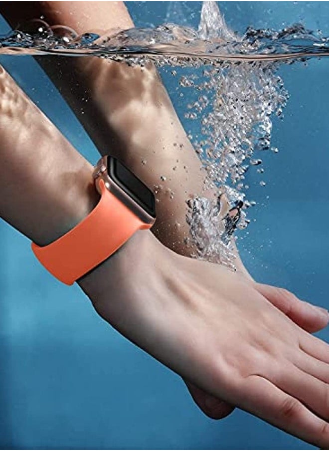 NIBEMINENT - Sport Bands Compatible with Apple Watch Band 38mm 40mm 41mm ,Soft Silicone Waterproof Strap Wristbands Compatible with iWatch Apple Watch Series 8 7 6 5 4 3 2 1 SE Women Men - Image 1