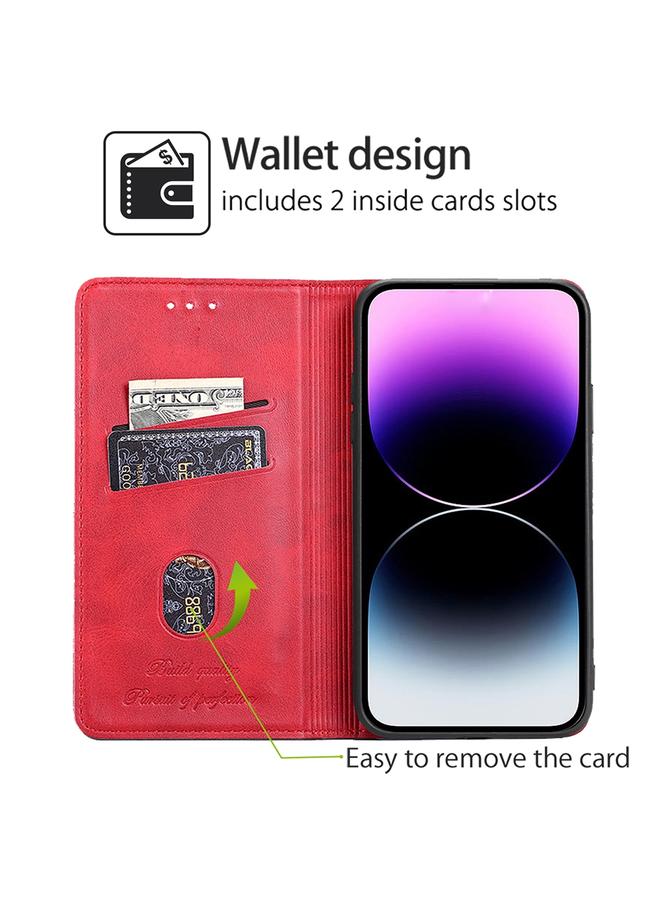 erorex Case For TCL 505 4G Cow Texture Magnetic Leather Phone Case - Image 2