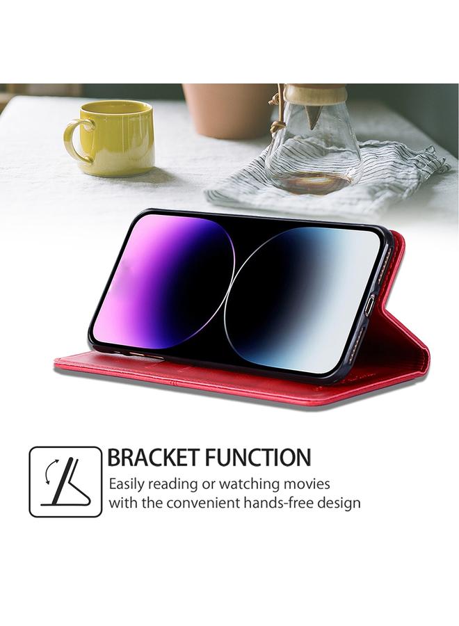 erorex Case For TCL 505 4G Cow Texture Magnetic Leather Phone Case - Image 4