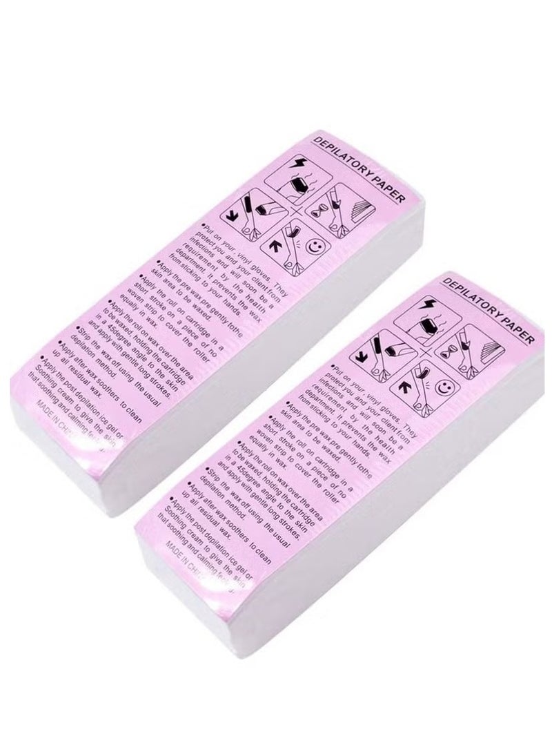 ORiTi 2 Pack Wax Strips Salon Non-Woven Waxing Strip Depilatory Paper - Image 1