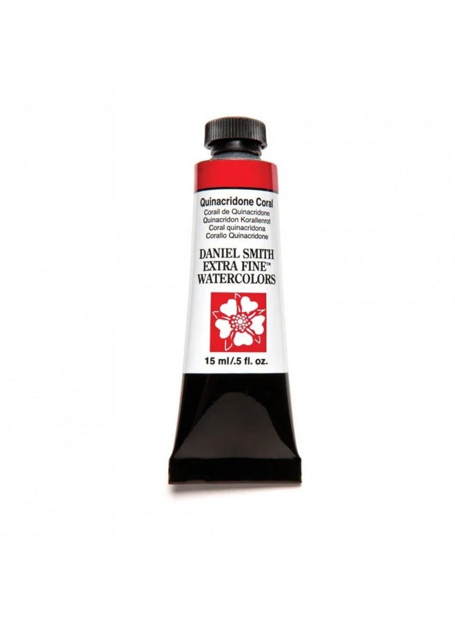 Daniel Smith DANIEL SMITH Extra Fine Watercolor Paint, 15ml Tube, Quinacridone Coral, 284600088, 0.5 Fl Oz (Pack of 1)  - Image 1
