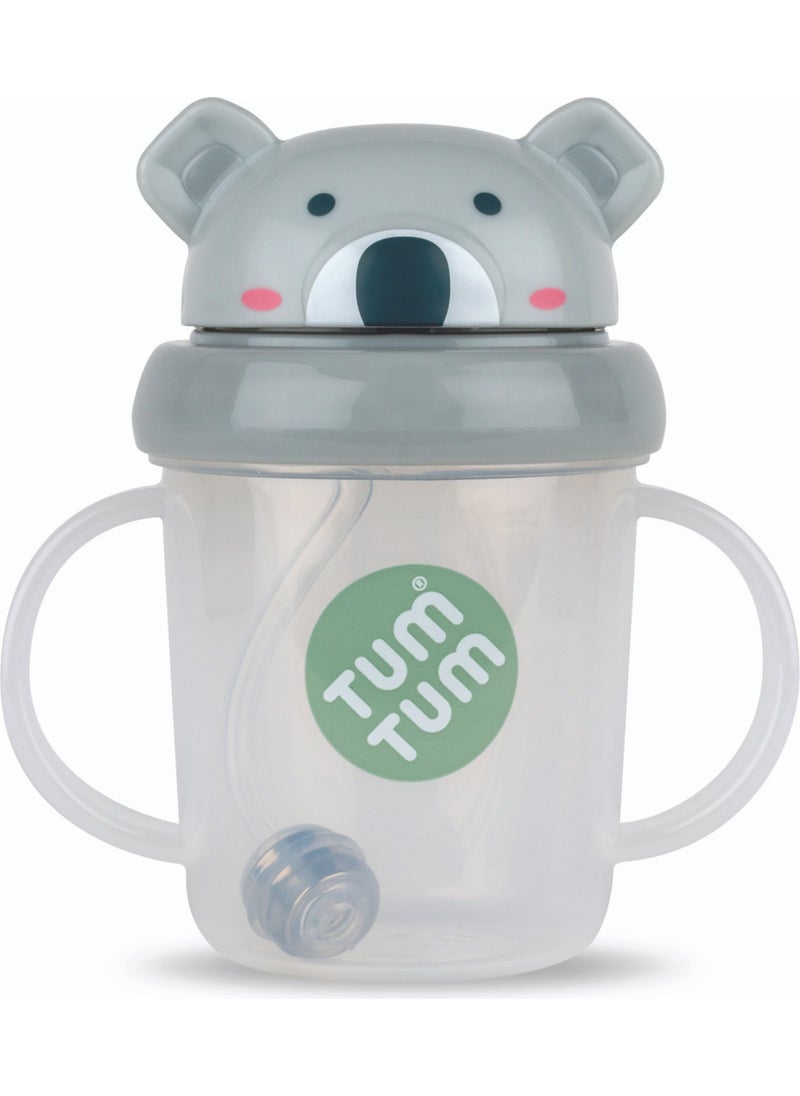 TUM TUM Non-Drip Weighted Drinking Cup with Straw Kev Koala  - Image 1