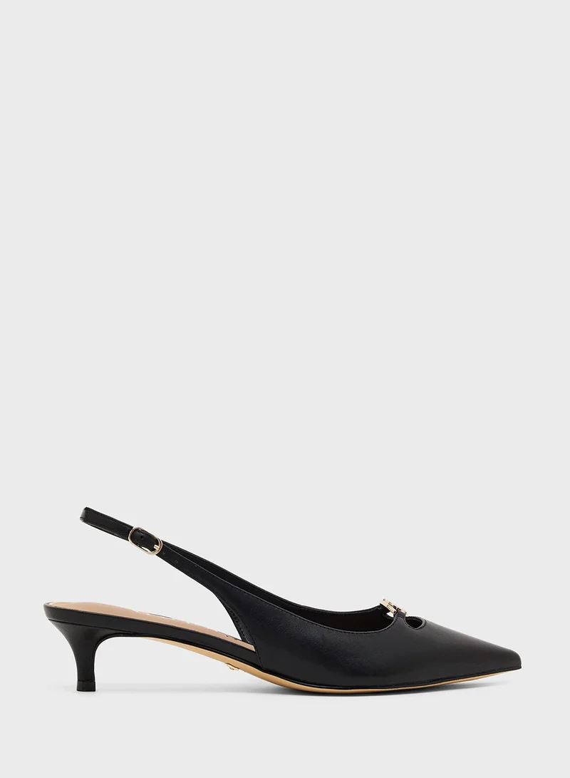 GUESS Pointed Toe Sling back strap pumps