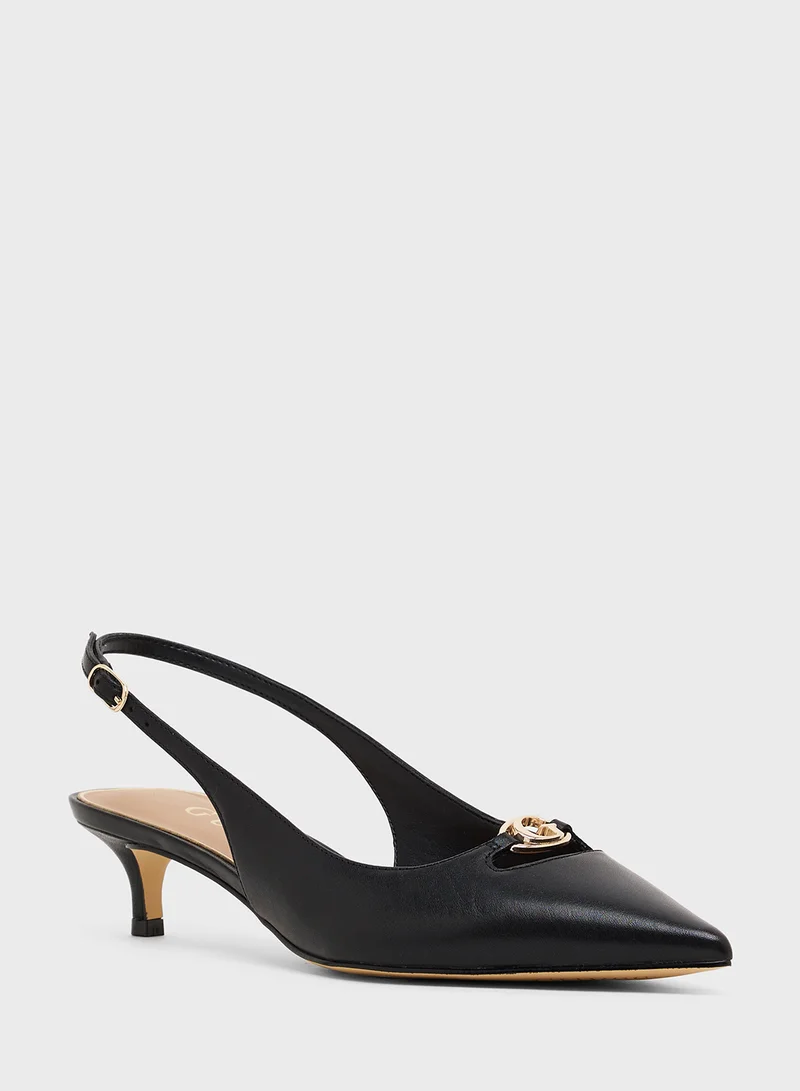 GUESS Pointed Toe Sling back strap pumps