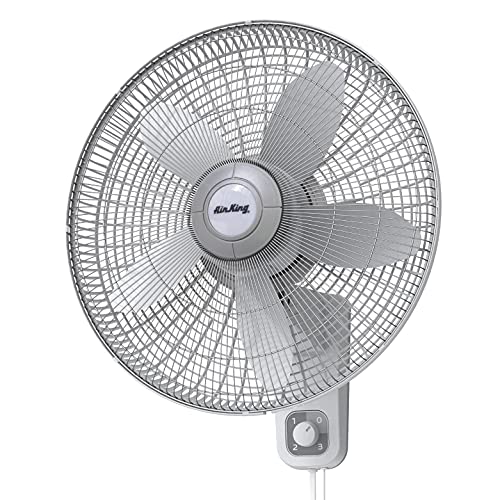 Air King 9018 Commercial Grade Oscillating Wall Mount Fan, 18-Inch , White - Image 1