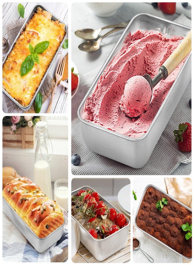 Onader 9 x 5 Bread Loaf Pans Stainless Steel Deep Meatloaf Pan for Baking Set of 8 - Image 5