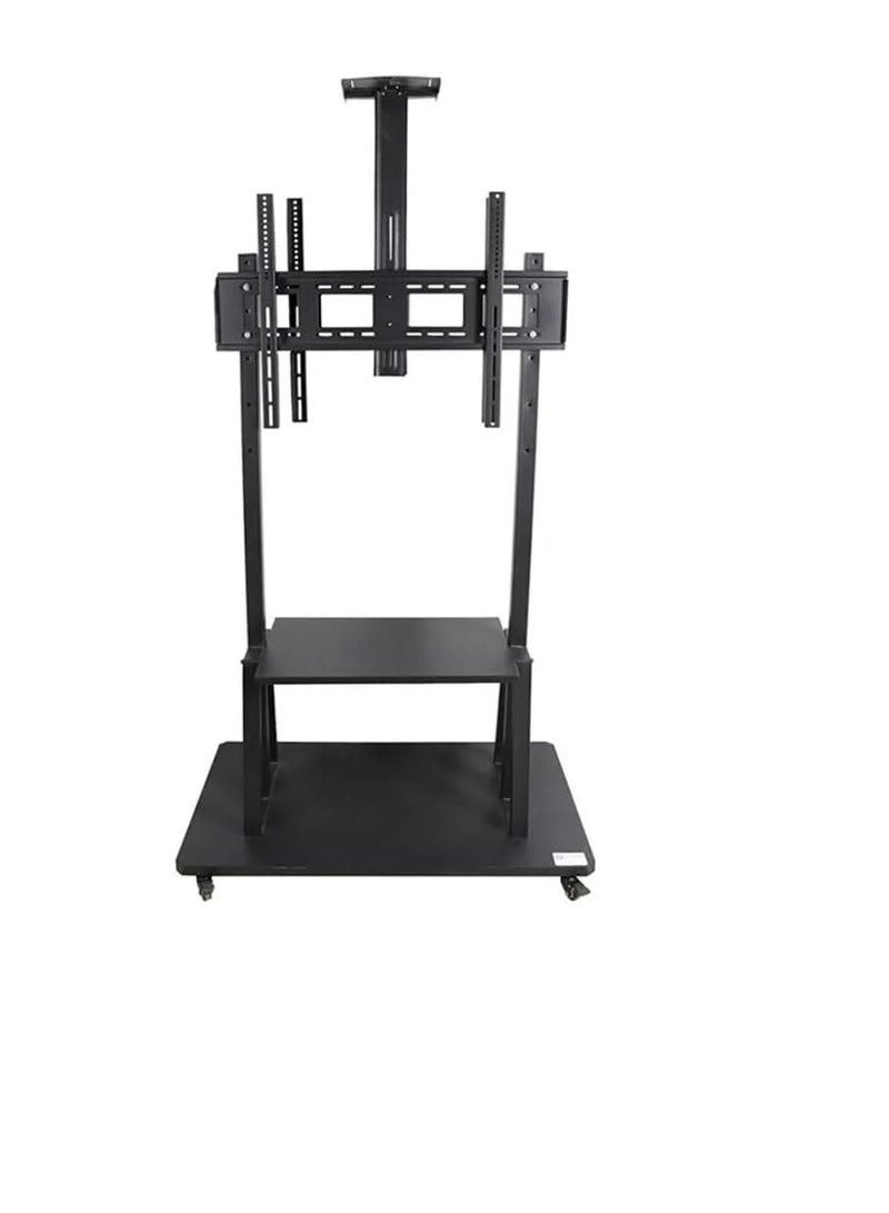 حامل تلفزيون متحرك / عربة شاشة متحركة مقاس 60-100 بوصة بعجلات لشاشات 100/85/75 بوصة / الشاشات المسطحة والمنحنية، قدرة تحميل ثقيلة حتى 150 كجم، ارتفاع قابل للتعديل، VESA 600x1000، 4K LED - Image 4