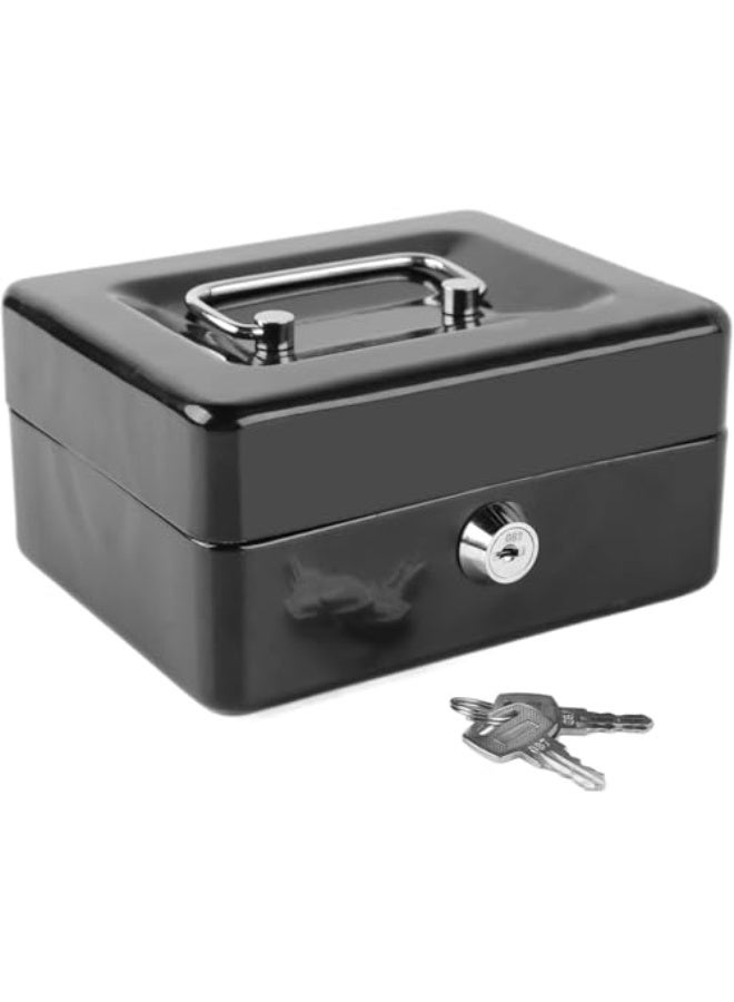 Small Cash Box with Lock and Slot | Moneybox Metal Coin Bank Piggy Bank For Adults and Kids,|12.5cmx9.5cmx6cm||Random Color|  - Image 4