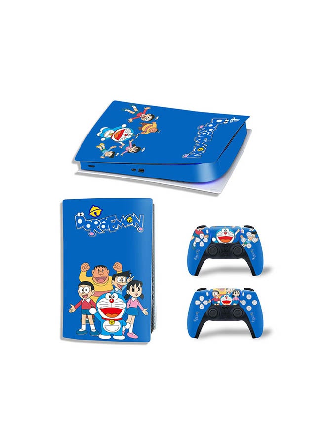 Console And Controller Sticker Set For PlayStation 5 Digital Version Doraemon