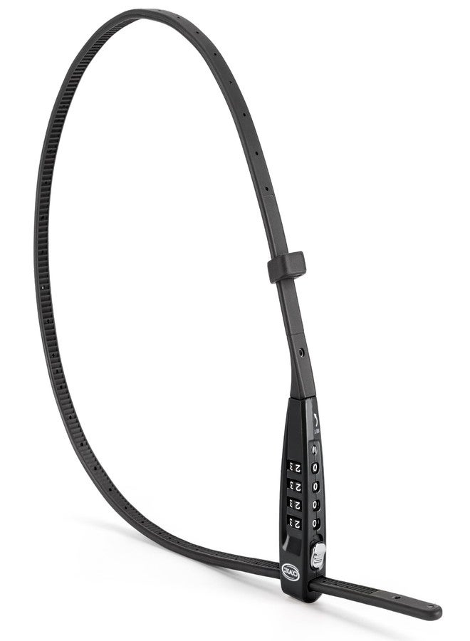 CXWXC Zip Tie Lock - 4-Digit Combo Cable Locks for Bike Motorcycle Helmet, Skateboard, Skis, Snowboard, Stroller & Cabinet - Ideal for Lightweight Security (Balck, 70CM) - Image 1