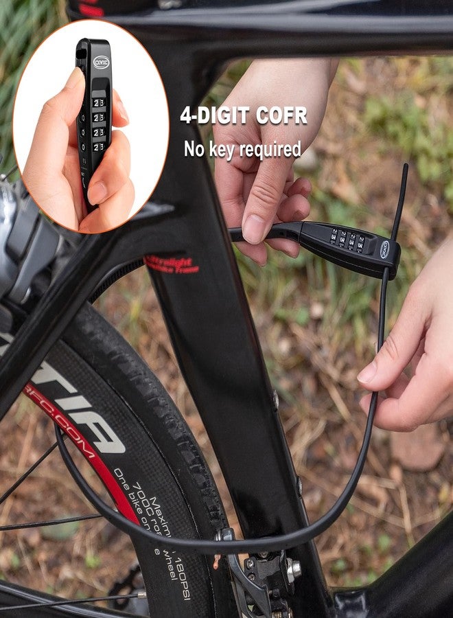 CXWXC Zip Tie Lock - 4-Digit Combo Cable Locks for Bike Motorcycle Helmet, Skateboard, Skis, Snowboard, Stroller & Cabinet - Ideal for Lightweight Security (Balck, 70CM) - Image 5