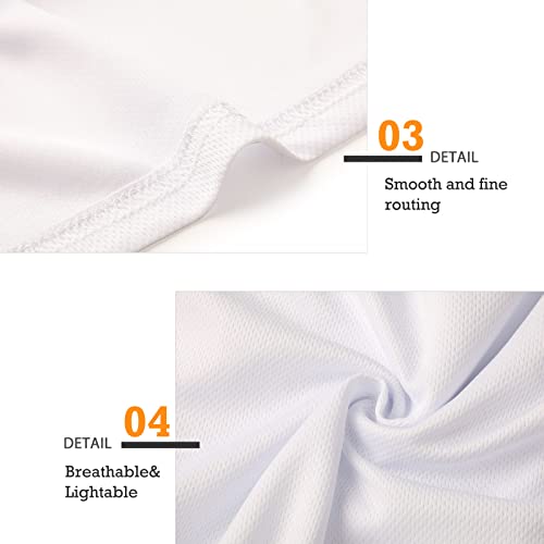 Surenow Mens Running Gym Shorts 3 Inch Breathable Lightweight Athletic Sport Shorts Training Workout Shorts with Pockets White - Image 5