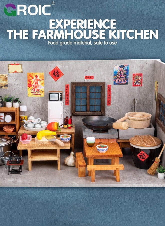 GROIC Kid Cooking Set,Montessori Kitchen Tools,Utensils includes Stove Burner Aprons Cooking Tool for Real Food Making,Play Food Set for Kids Kitchen,Play Kitchen Appliances - Image 5