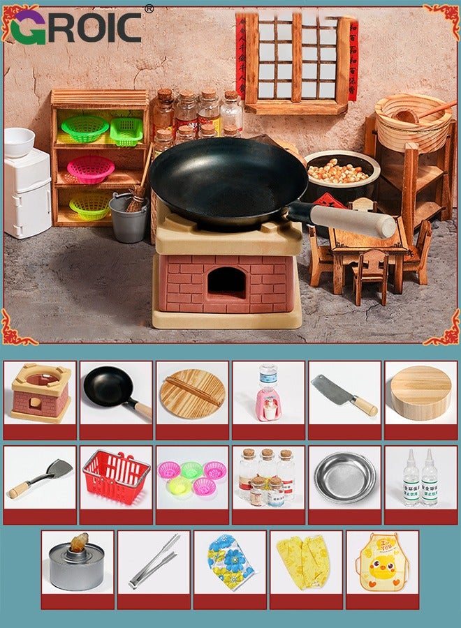 GROIC Kid Cooking Set,Montessori Kitchen Tools,Utensils includes Stove Burner Aprons Cooking Tool for Real Food Making,Play Food Set for Kids Kitchen,Play Kitchen Appliances - Image 1