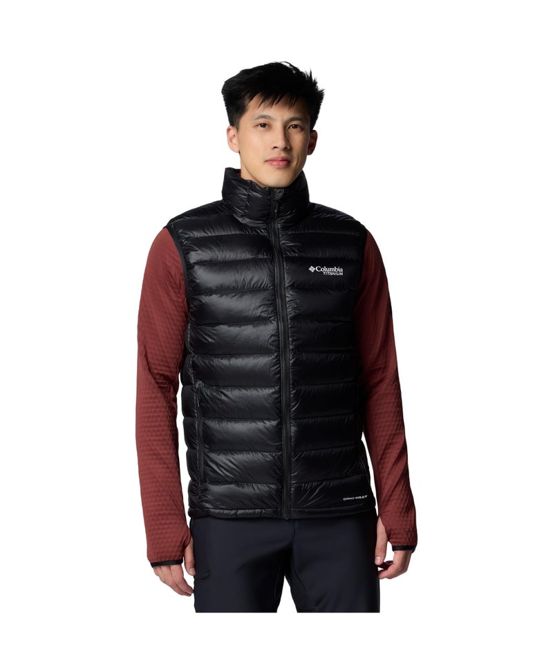 Columbia Men's Arctic Crest Down Vest, Black, Large - Image 1
