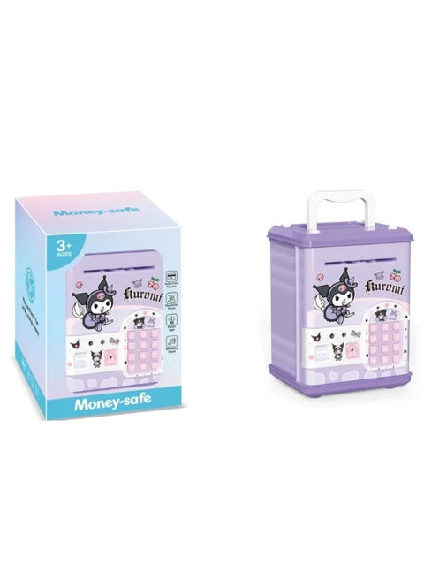 Secure Banking Solution Kuromi ATM Machine with Card & Fingerprint Unlock Purple
