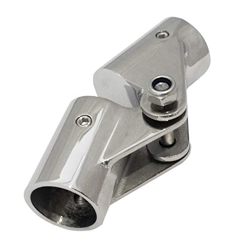 keehui 316 Stainless Steel Folding Swivel Connector Fitting for 7/8INCH Boat Hand Rail Tube/Pipe - Image 1