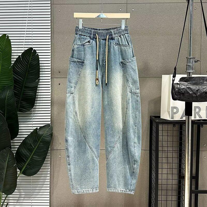 Unisex Classic Denim Jeans Loose Fit Daily Outdoor Wear - Image 2