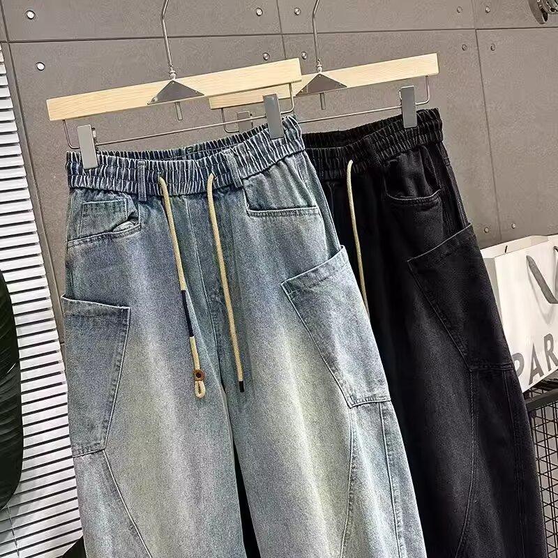 Unisex Classic Denim Jeans Loose Fit Daily Outdoor Wear - Image 3