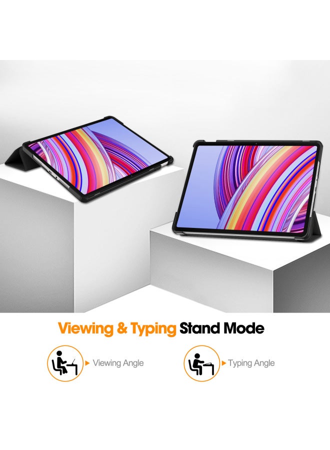 For Xiaomi Redmi Pad Pro 12.1 Tablet Protective Cover 2024 Tri-Fold Caster-Color:Dark Green-Applicable Models:Xiaomi Redmi Pad Pro 12.1-inch 2024 Model - Image 3
