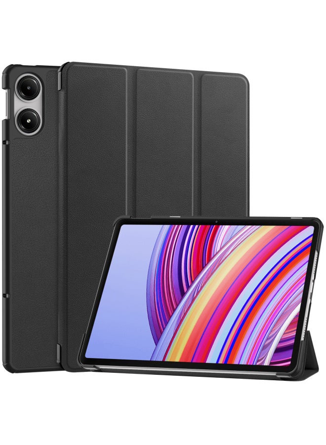 For Xiaomi Redmi Pad Pro 12.1 Tablet Protective Cover 2024 Tri-Fold Caster-Color:Dark Green-Applicable Models:Xiaomi Redmi Pad Pro 12.1-inch 2024 Model - Image 2