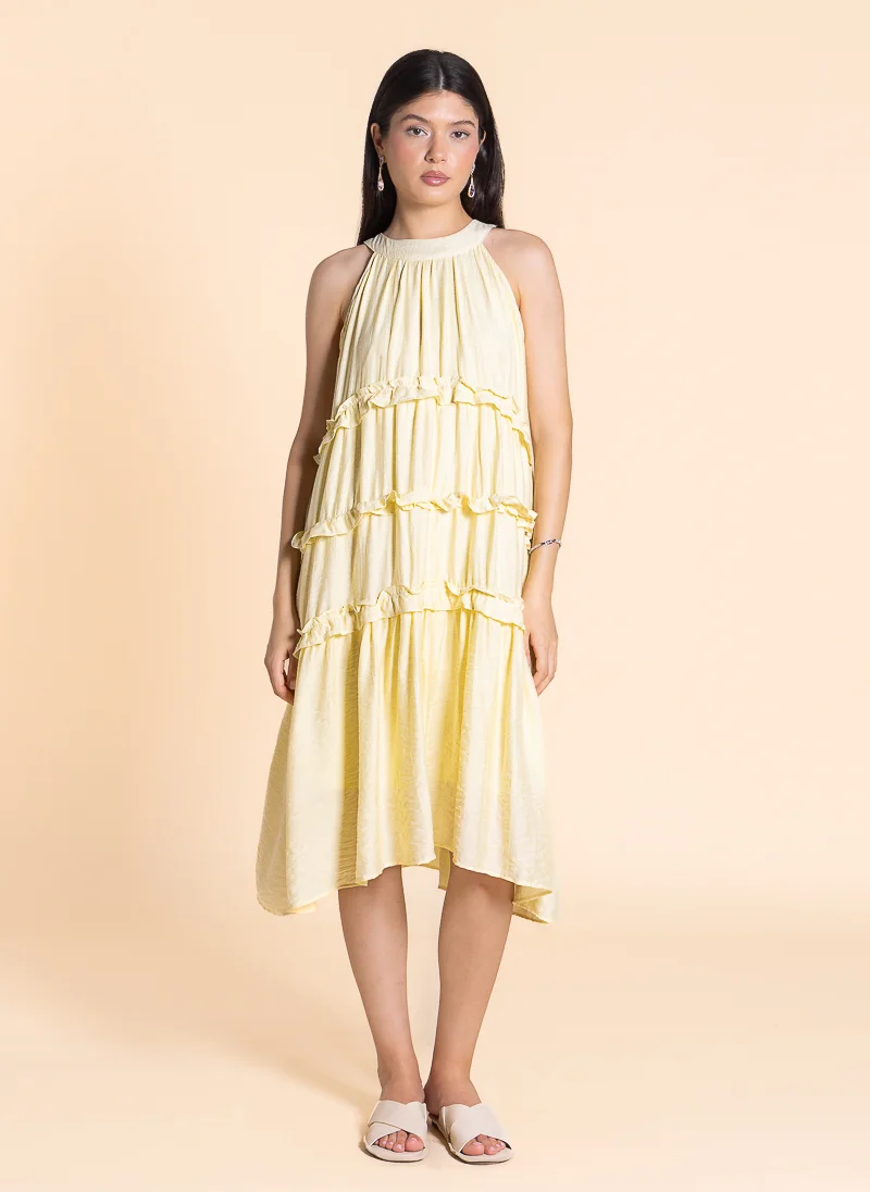 SHAPES Ruffled Halter Dress