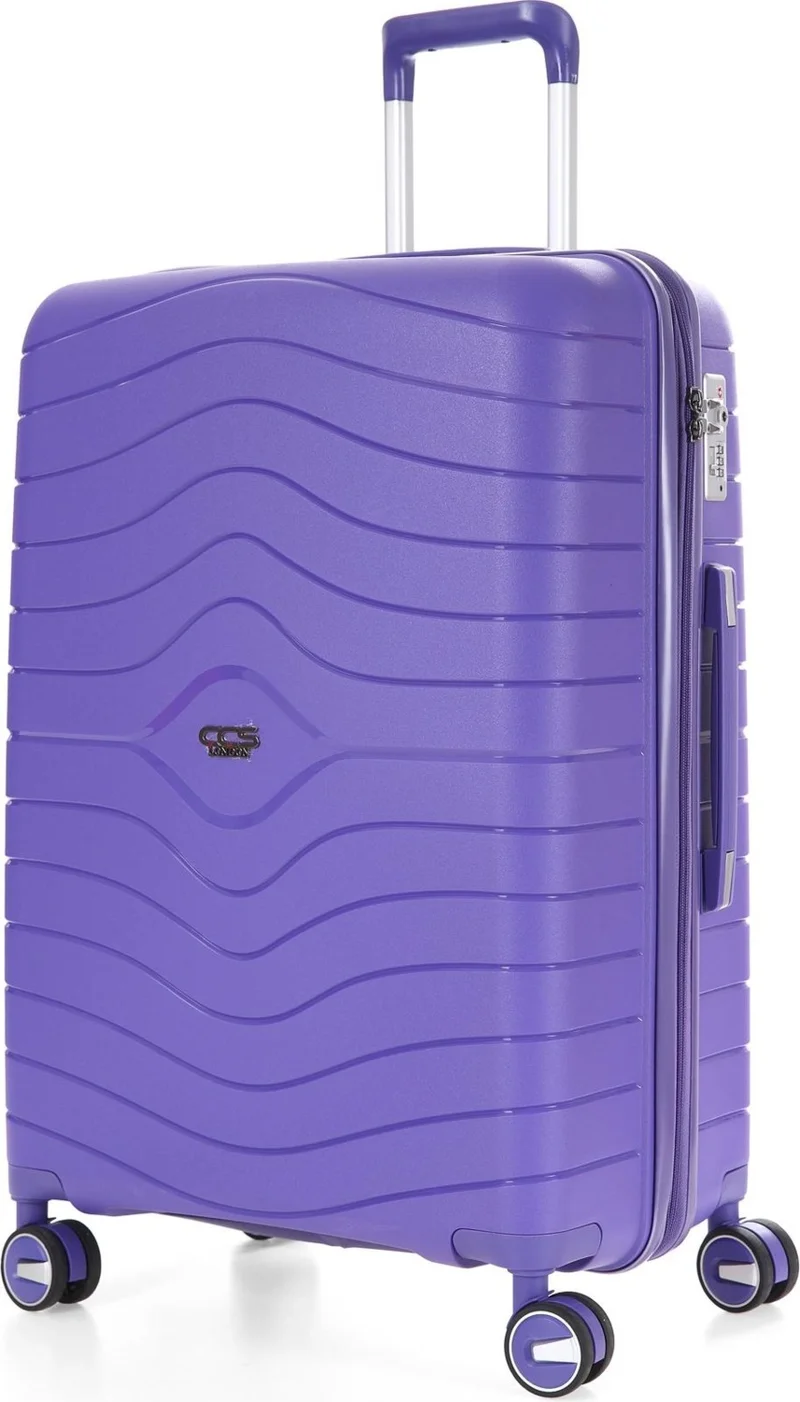 S-Invalid Brand Name 5242 Polypropylene Battal & Bellows 3-Piece Suitcase Set