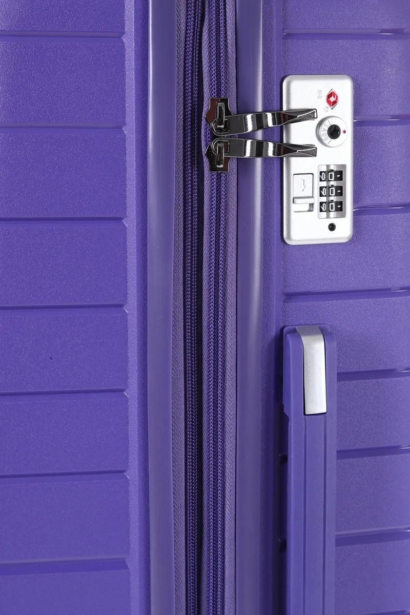 S-Invalid Brand Name 5242 Polypropylene Battal & Bellows 3-Piece Suitcase Set