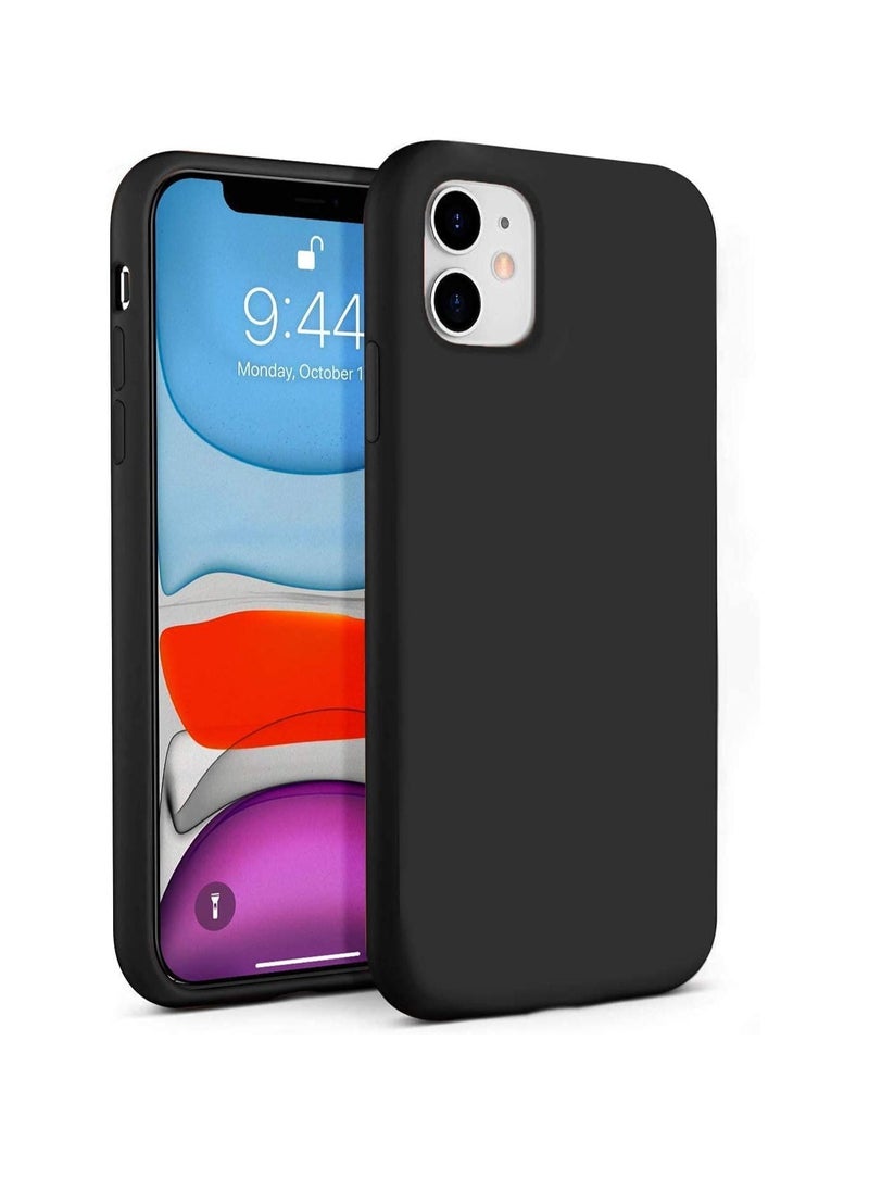 Generic - Liquid Silicone Case for iPhone 11, Slim Liquid Silicone Soft Gel Rubber Case Cover for iPhone 11 6.1 inch (black) - Image 1