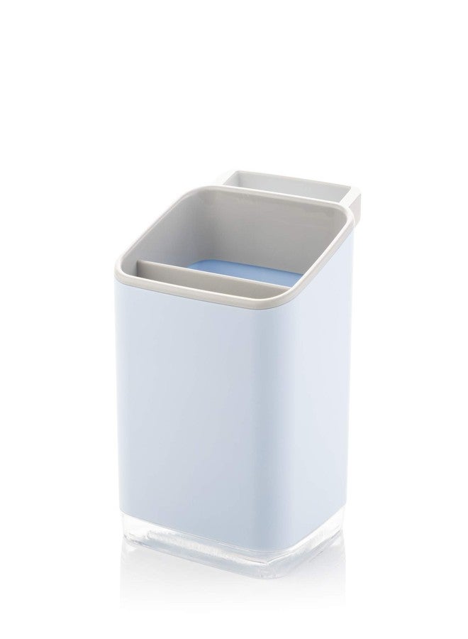 Minky Homecare Sink Caddy-Sponge Holder with Removable Tray, Rail for Cloths, and Drainage Spout Small Footprint Organizer for Kitchen Accessories-Made in UK, One Size, Blue - Image 1