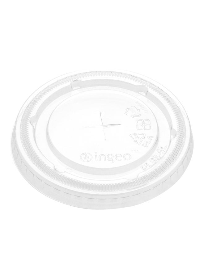 Restaurantware LIDS ONLY: Zero Waste Flat Lids For 9, 12, 16, and 20 Ounce Cups, 1000 Lids For Cold Drinking Cups - Straw Slot, Cups Sold Separately - Image 2