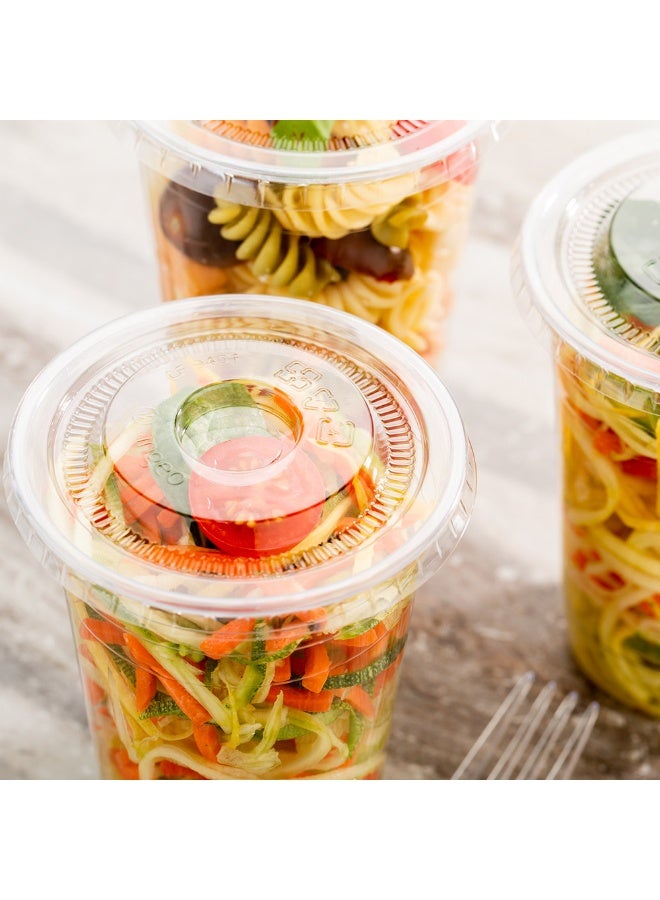 Restaurantware LIDS ONLY: Zero Waste Flat Lids For 9, 12, 16, and 20 Ounce Cups, 1000 Lids For Cold Drinking Cups - Straw Slot, Cups Sold Separately - Image 3