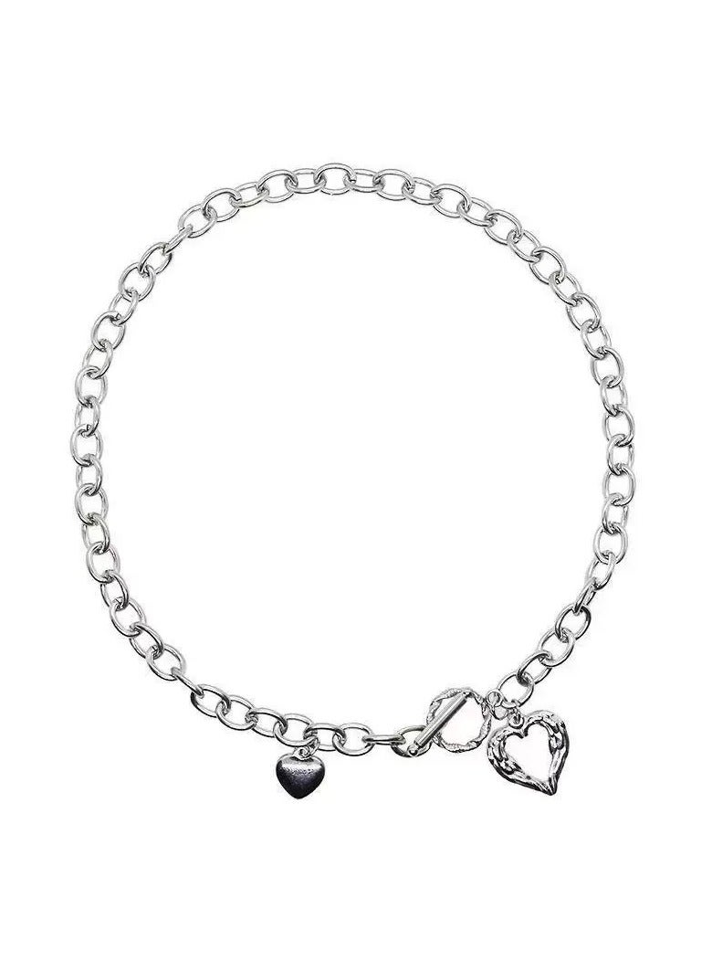 Goolsky Heart Pendant Necklace for Women – Streetwear Hip-Hop Choker, Sweet Cool Aesthetic, Trendy Statement Jewelry  - Image 1