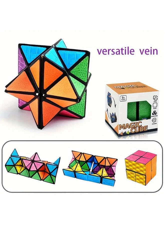 Multicolored Infinity Magic Cube 3D Hexagon Puzzle Brain Boosting Flip Toy For Youngsters - Image 2